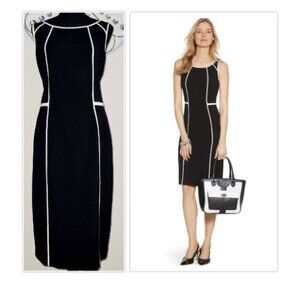 Sz 14 WHBM Piped Sheath Dress